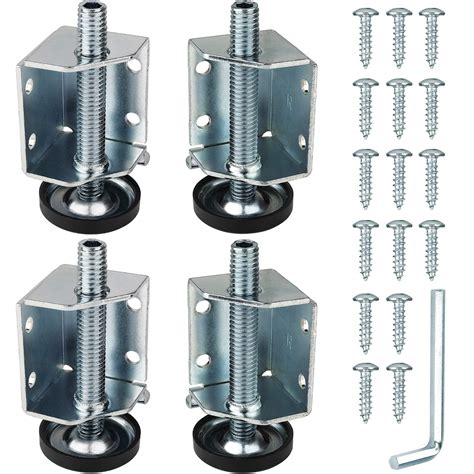 stainless steel cabinet leg levelers|adjustable levelers for table legs.